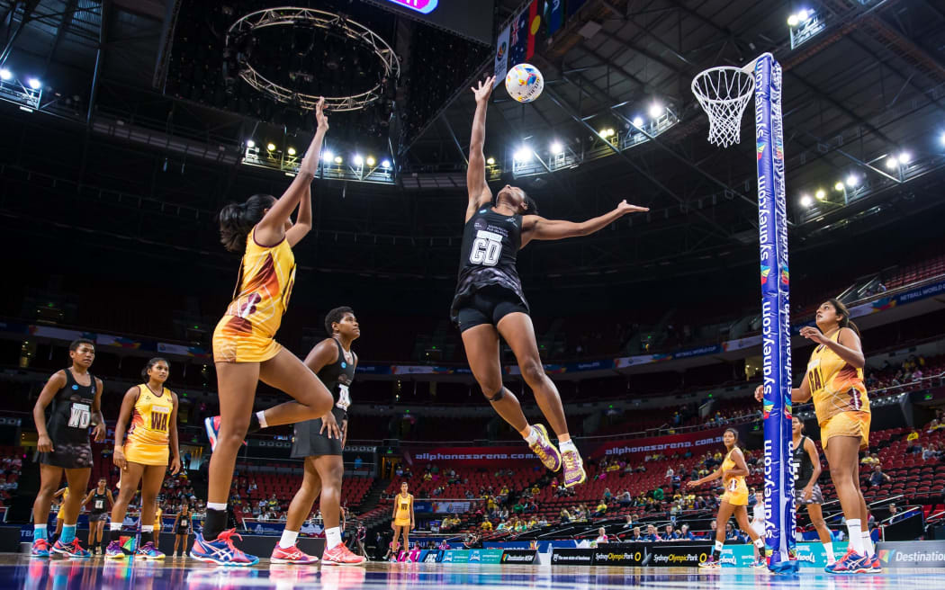 Fiji in action at the Netball World Cup.