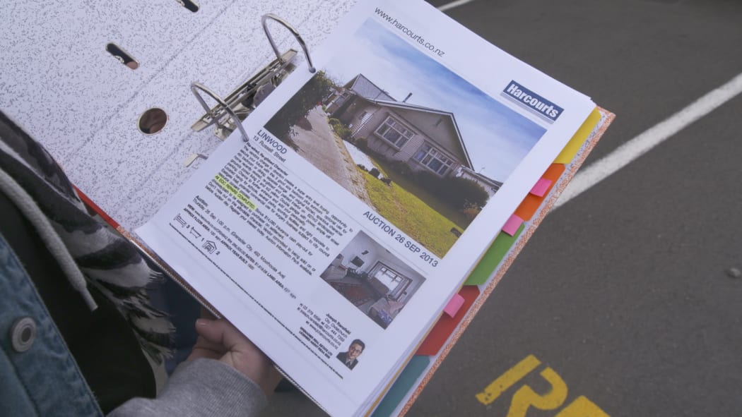 The Harcourts auction pack advertising the house Georgina Hanafin bought in 2013.