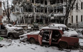 KHARKIV, UKRAINE - MARCH 09: Effects of the bombing in the center of Kharkiv, Ukraine on March 09, 2022 as Russian attacks continue.