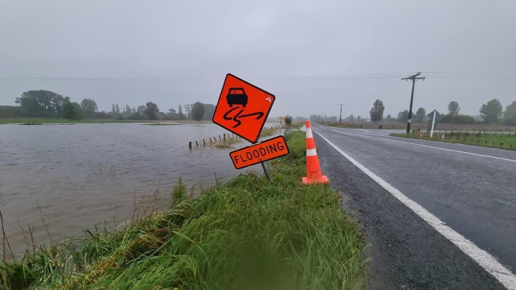 River levels rose at this bridge near the Central Hawke's Bay District village of Ongaonga after heavy rain hit the region.