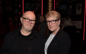 Dave Dobbyn and manager Lorraine Barry at Silver Scrolls 2019.