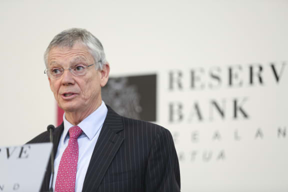 09062016 Photo: RNZ/Rebekah Parsons-King. Governor of the Reserve Bank of New Zealand, Graeme Wheeler delievers lastest OCR annoucement.