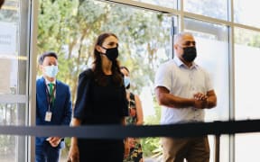 Prime Minister Jacinda Ardern Associate and Minister of Health (Māori) Peeni Henare mark the first day of the paediatric vaccine roll-out.