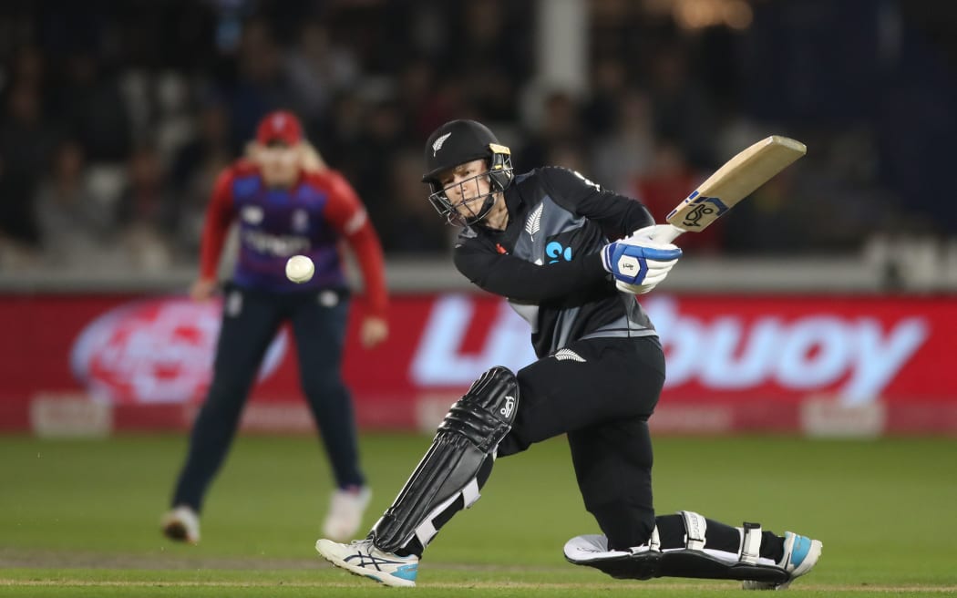 Maddy Green of New Zealand batting