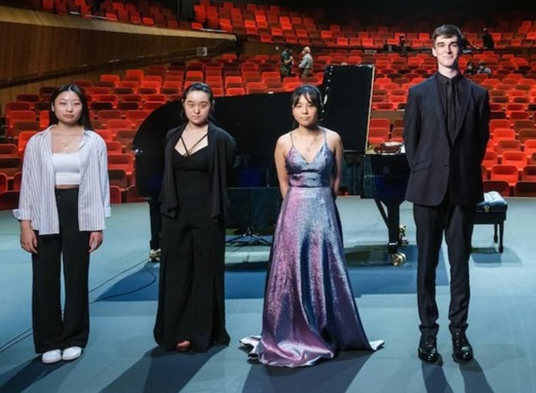 Prize Winners at the 2021 Lewis Eady National Piano Competition: Catherine Chang, Jessica Chi, Shuan Liu, Otis Prescott-Mason