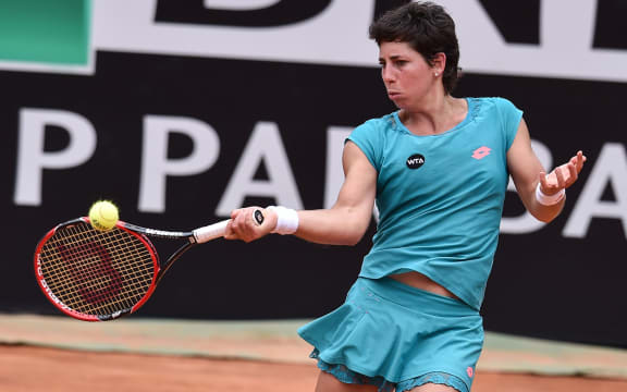 Carla Suarez Navarro in the Rome semi-final, 2015.