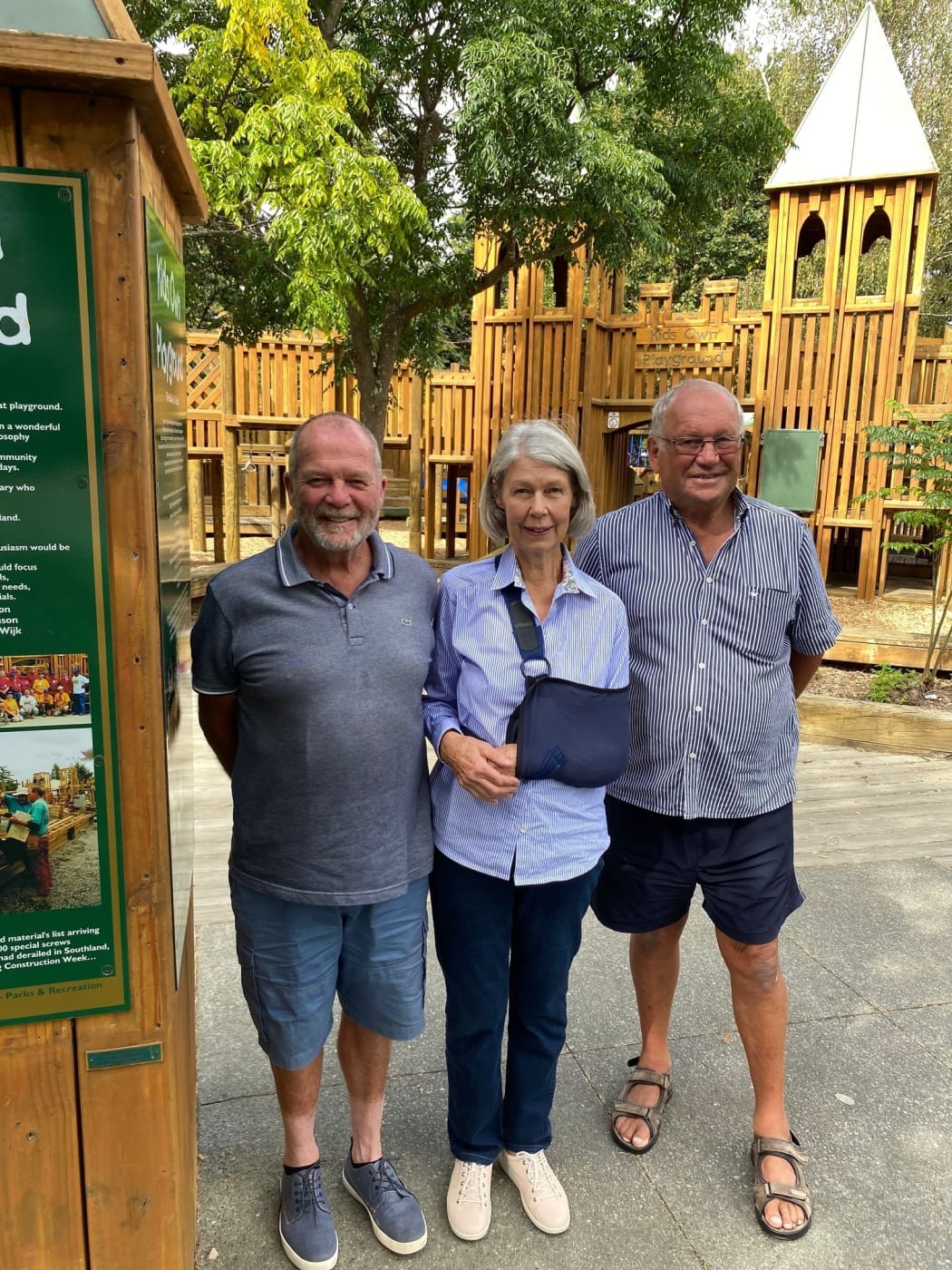Paul Foster, Diana Abraham, and Graham Dick of Friends of the Park.