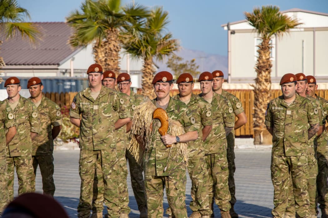 Lieutenant Colonel Kevin Williams during the handover of command, New Zealand contingent, MFO, February 2022.