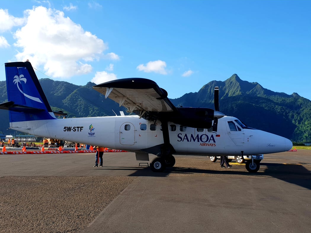 Samoa Airways Twin Otter at American Samoa's Tafuna International Airport.