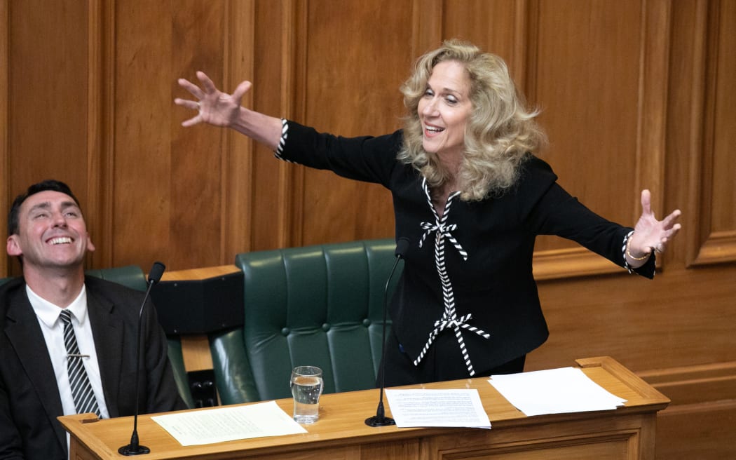 New Zealand First MP Tanya Unkovich delivers her maiden speech in Parliament, 14 December 2023.