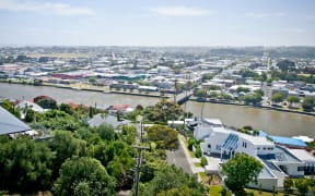 Overlooking the Whanganui River and City New Zealand. Photo taken from Durie Hill.