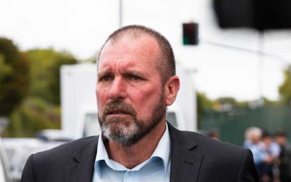 Detective Inspector Scott Beard talking to the media about the stabbing incident in Epsom.