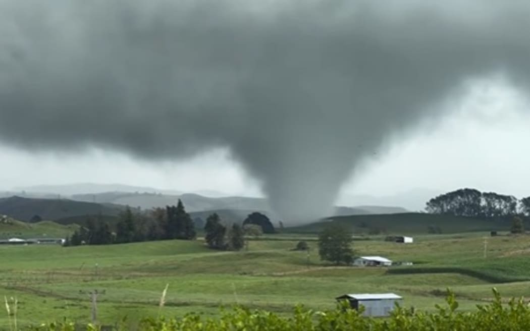 Luke Care filmed what appears to be a tornado touching down near Maihiihi, in the Waikato on 15 January 2026.