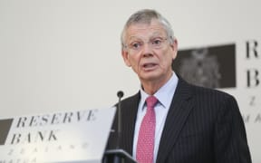 09062016 Photo: RNZ/Rebekah Parsons-King. Governor of the Reserve Bank of New Zealand, Graeme Wheeler delievers lastest OCR annoucement.