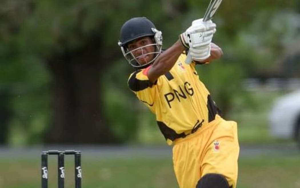 Papua New Guinea batsman Lega Siaka.