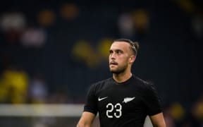 Clayton Lewis of New Zealand after the international friendly football match between Sweden and New Zealand All Whites on Friday June 16 2023 at Friends Arena, Stockholm, Sweden.
Photo: Joel Marklund / www.photosport.nz