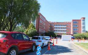 A Covid-19 testing station at Princess Margaret Hospital in Christchurch.