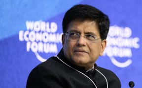 Indian Minister of Commerce and Industry Piyush Goyal looks on during a session at the World Economic Forum (WEF) annual meeting in Davos, on 25 May, 2022.