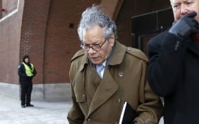 FILE - In this Jan. 30, 2019, file photo, Insys Therapeutics founder John Kapoor leaves federal court in Boston. On Thursday, May 2, 2019, Kapoor was found guilty in a scheme to bribe doctors to boost sales of a highly addictive fentanyl spray