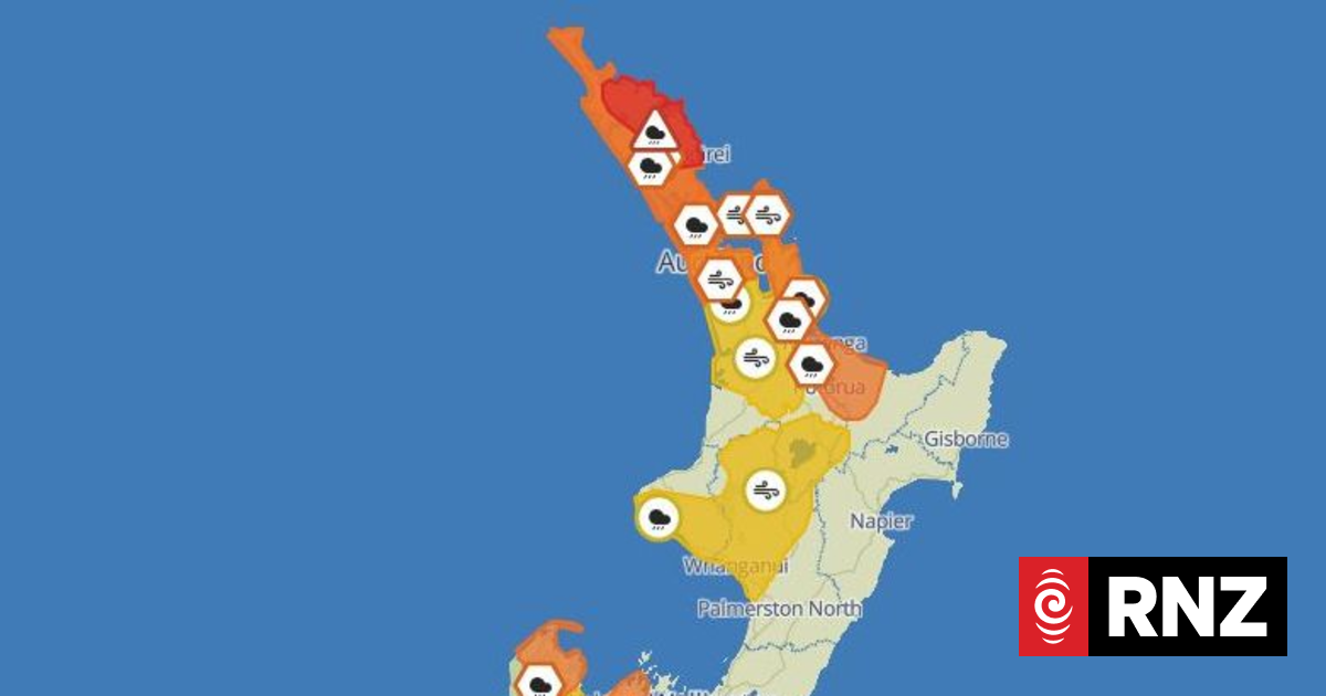 Red warnings as 320mm of rain looks set to hit North Island