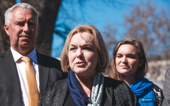 National Party leader Judith Collins announcing the party's Hawke's Bay Hospital election promise on 8 September, 2020.