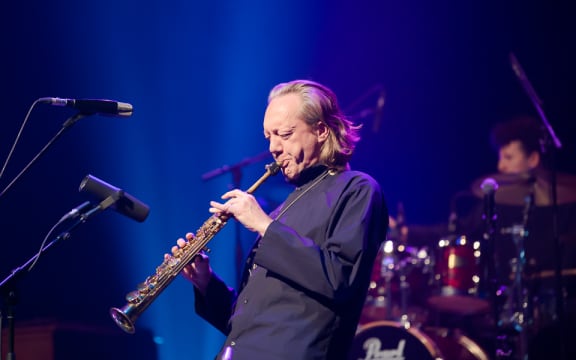 Nathan Haines performing at the Opera House for the 2021 Wellington Jazz Festival.