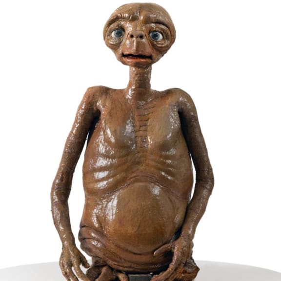 The animatronic E.T. on sale at Sotheby's.
