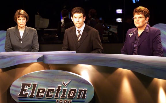 Helen Clark, John Campbell and Jenny Shipley in 1999.