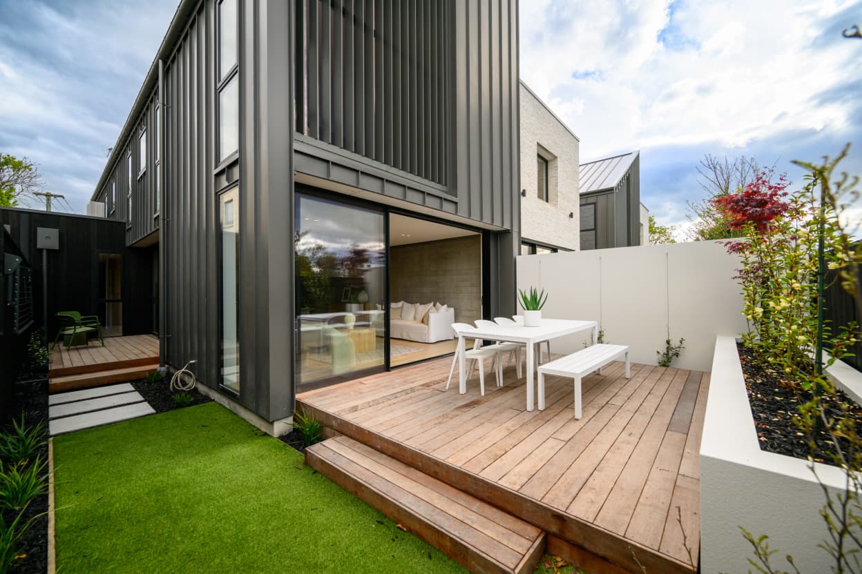 Sam Connell of Figure & Ground designed this multi-unit housing at Gracefield Ave in Central Christchurch.