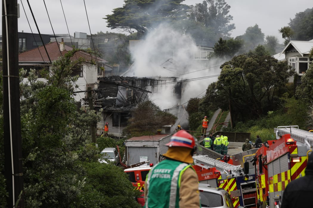 Fire in Lyall Bay