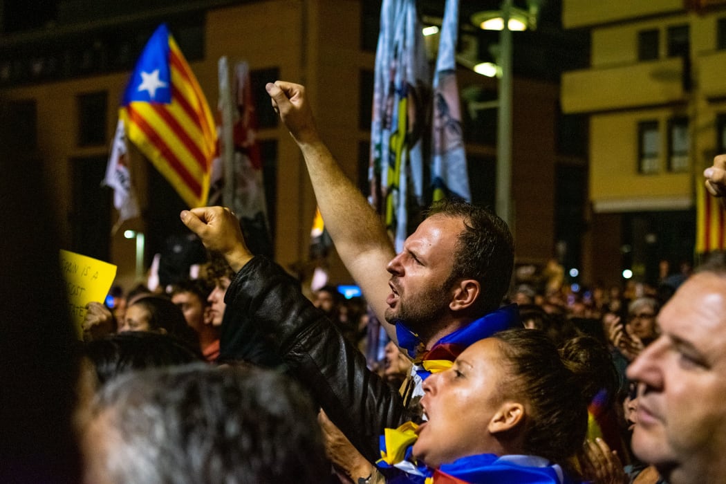 Catalonians protest after Spain's Supreme Court sentenced nine  separatist leaders to between nine and 13 years in prison.