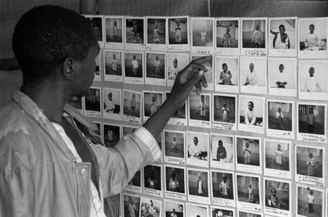 A father in Rwanda searches for his lost child using the Red Cross international family tracing service.