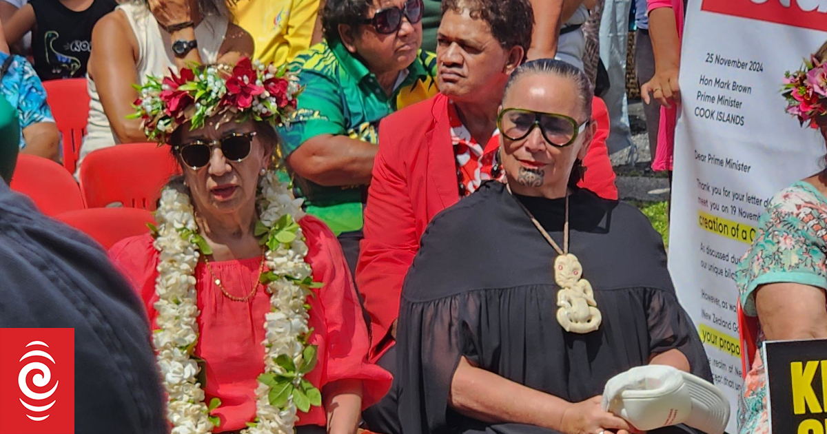 Te Pāti Māori co-leader joins protest against 'aggressive' Cook Islands PM