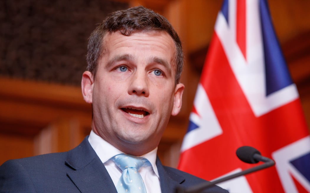 ACT leader David Seymour releases the party's Covid 3.0 (life after lockdown) plan to media in the Legislative Council Chamber in Parliament on 28 September 2021.