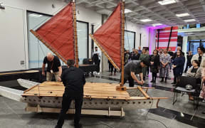 A traditional double-hulled vaka has been created in partnership with the Victoria University School of Design and Innovation to help Pasifika youth connect with their voyaging history.