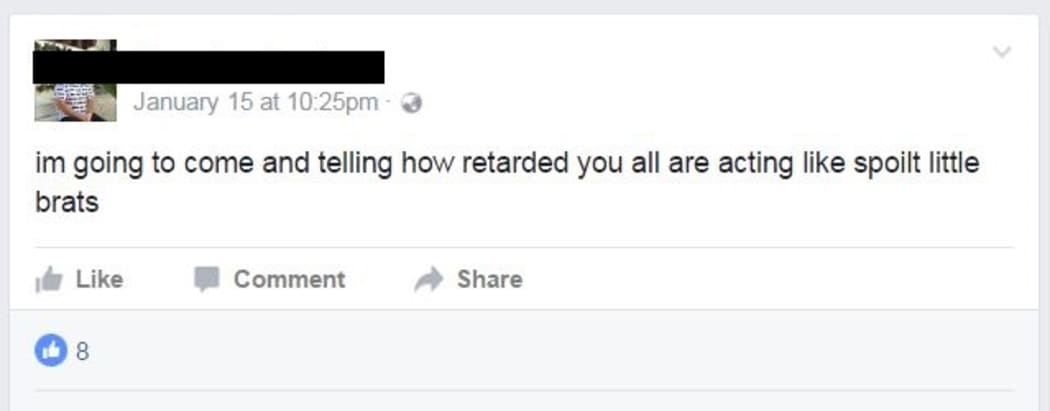 Some people wrote negative comments on the Facebook page for an anti-Trump event.