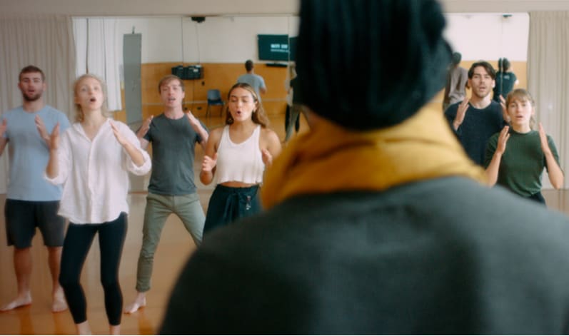 Written and directed by Chelsie Preston Crayford, Imposter features students from Toi Whakaari with Matt Whelan, Director of Photography Ryan Alexander Lloyd, and Producer Andrew Marshall.