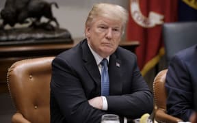 US President Donald Trump attends a working lunch with governors in the Roosevelt Room of the White House, in Washington, DC, June 21, 2018.