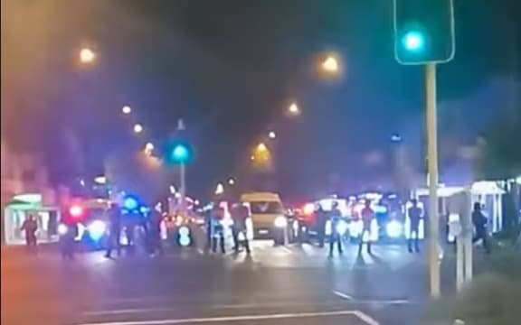 Armoured police blocked off part of State Highway 1 in Levin and the Eagle helicopter circled the town, after large groups of cars, some carrying out street racing, caused disruption on Friday 30 May, 2025, into Saturday.
