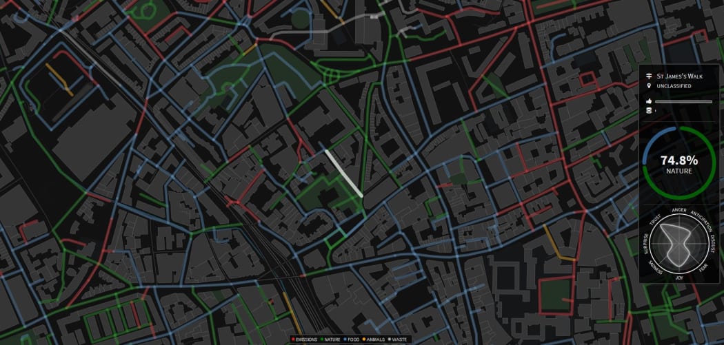 Luca Maria Aiello creates smelly maps or urban smellscapes.