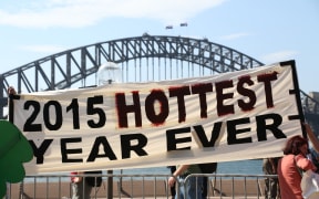 Climate demonstrators in Sydney called for a focus on the cost of climate change to Pacific Islands.