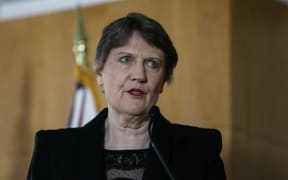 Former New Zealand Prime Minister Helen Clark speaks during a press conference at Permanent Mission of New Zealand to the United Nations in New York on April 4, 2016.