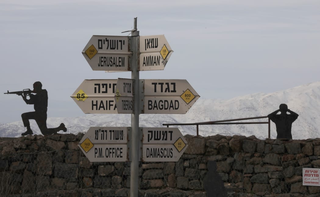 A view of Mont Bental in the Israeli-occupied Golan Heights, on January 20, 2019.