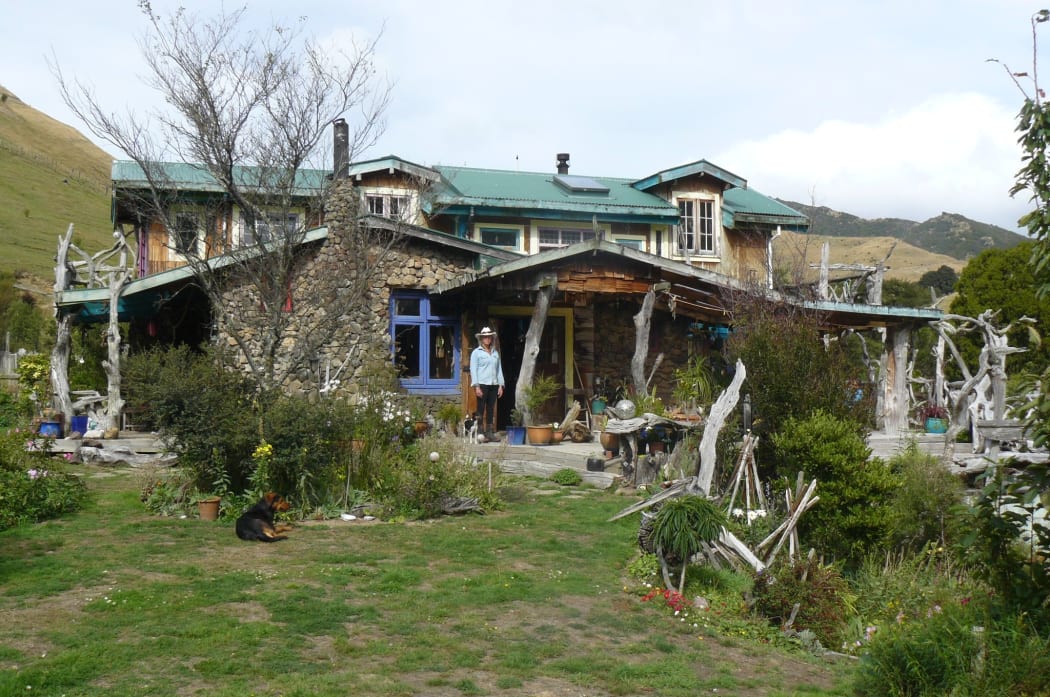 Vicki Feast outside her Mangatarere Valley home.