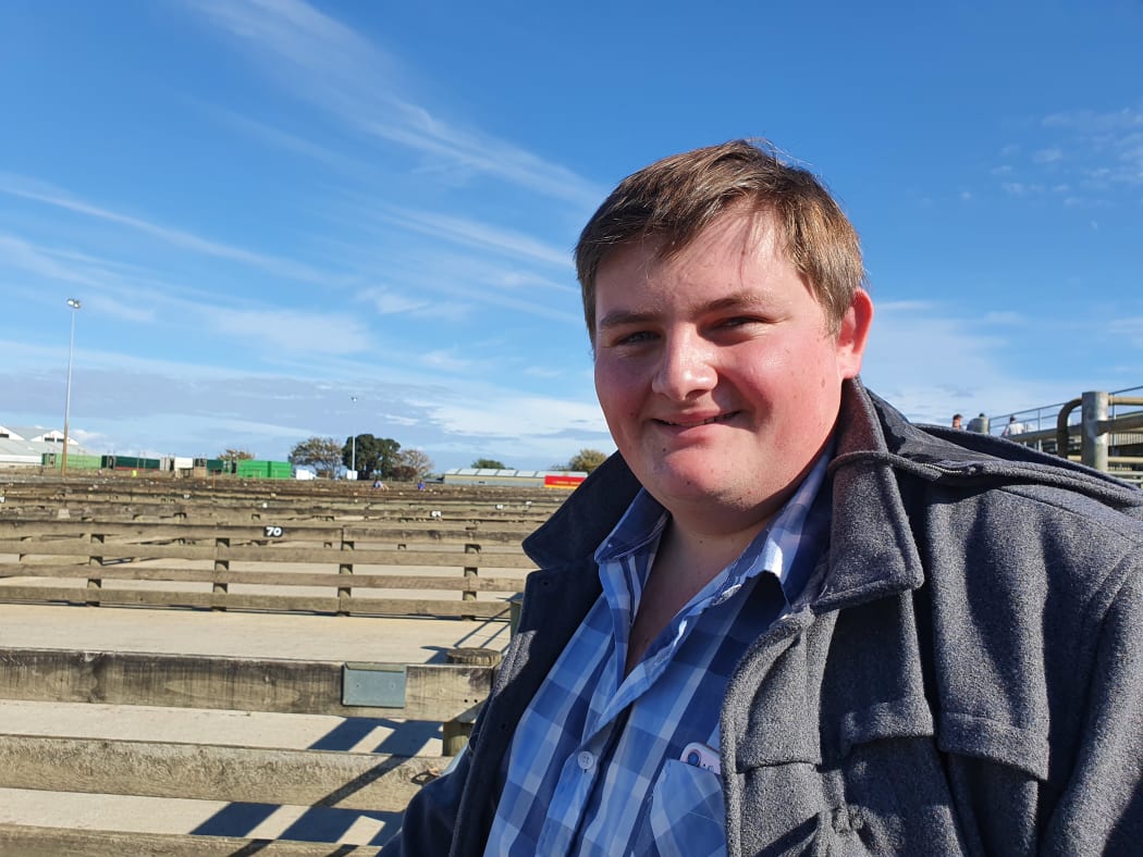 Riley Kennedy at the Feilding saleyards