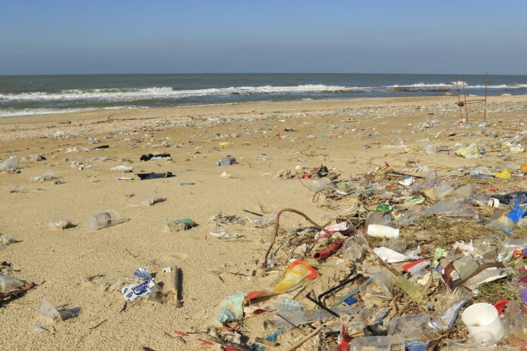 Discarded waste on a beach in Tel Aviv after a storm, Israel. 
 
Biosphoto / Franck Gueffier (Photo by Franck Gueffier / Biosphoto / Biosphoto via AFP)