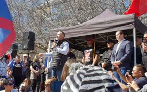 Advance NZ co-leaders Billy Te Kahika and Jami-Lee Ross, and a woman who was jailed for breaking isolation rules.