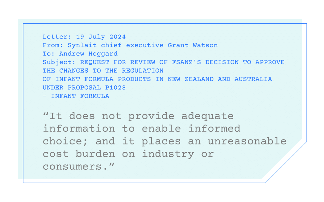 Quote: “It does not provide adequate information to enable informed choice; and it places an unreasonable cost burden on industry or consumers.”