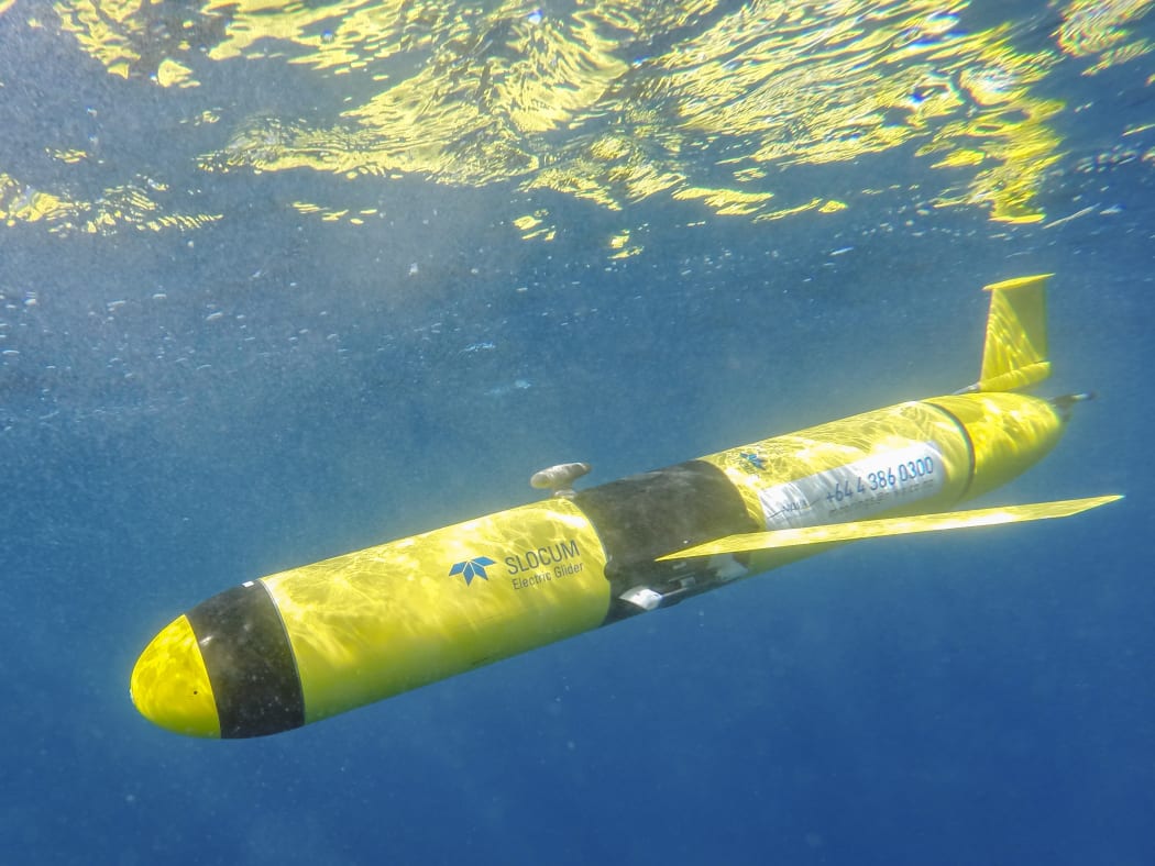 NIWA's ocean glider Manaia is an autonomous underwater vehicle about 1.5 metres long, capable of spending a month at a time at sea.