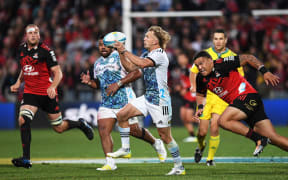 Chiefs player Damian McKenzie in action against the Crusaders, 2023.
